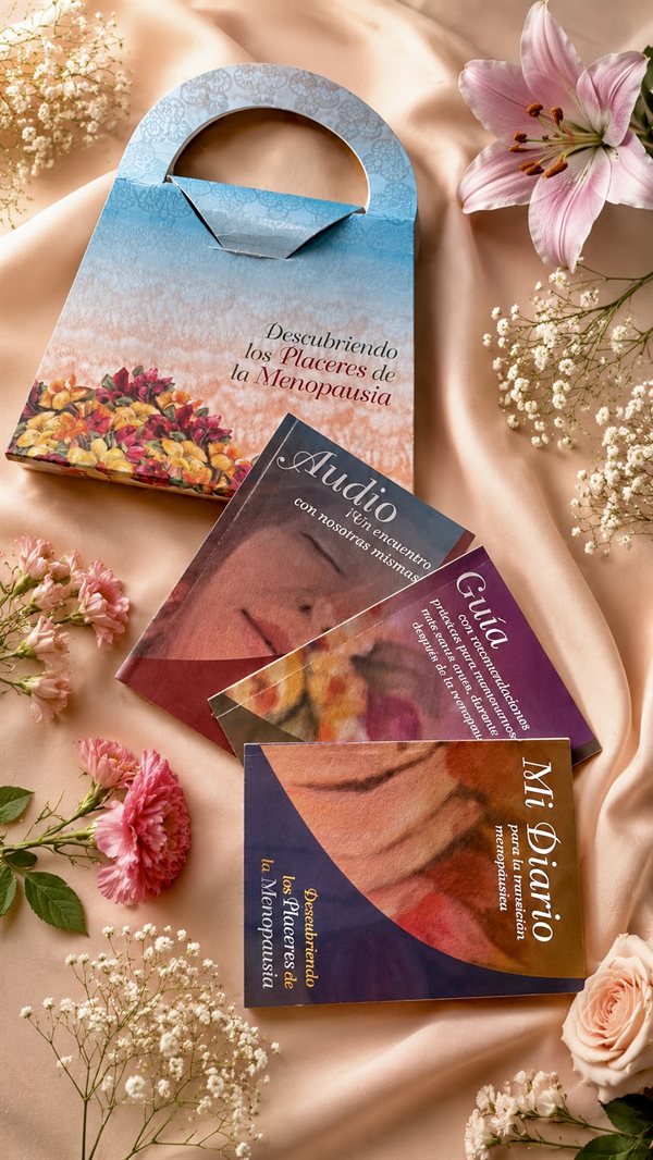 Carterita original de Descubriendo los Placeres de la Menopausia (2013): audiolibro, guía y diario